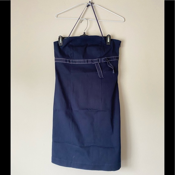 Tommy Hilfiger | Dresses | Tommy Hilfiger Womens Neck String Tie Blue ...